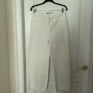 J. Crew Point Sur White Wide-Leg Women's Crop Pants Size 29